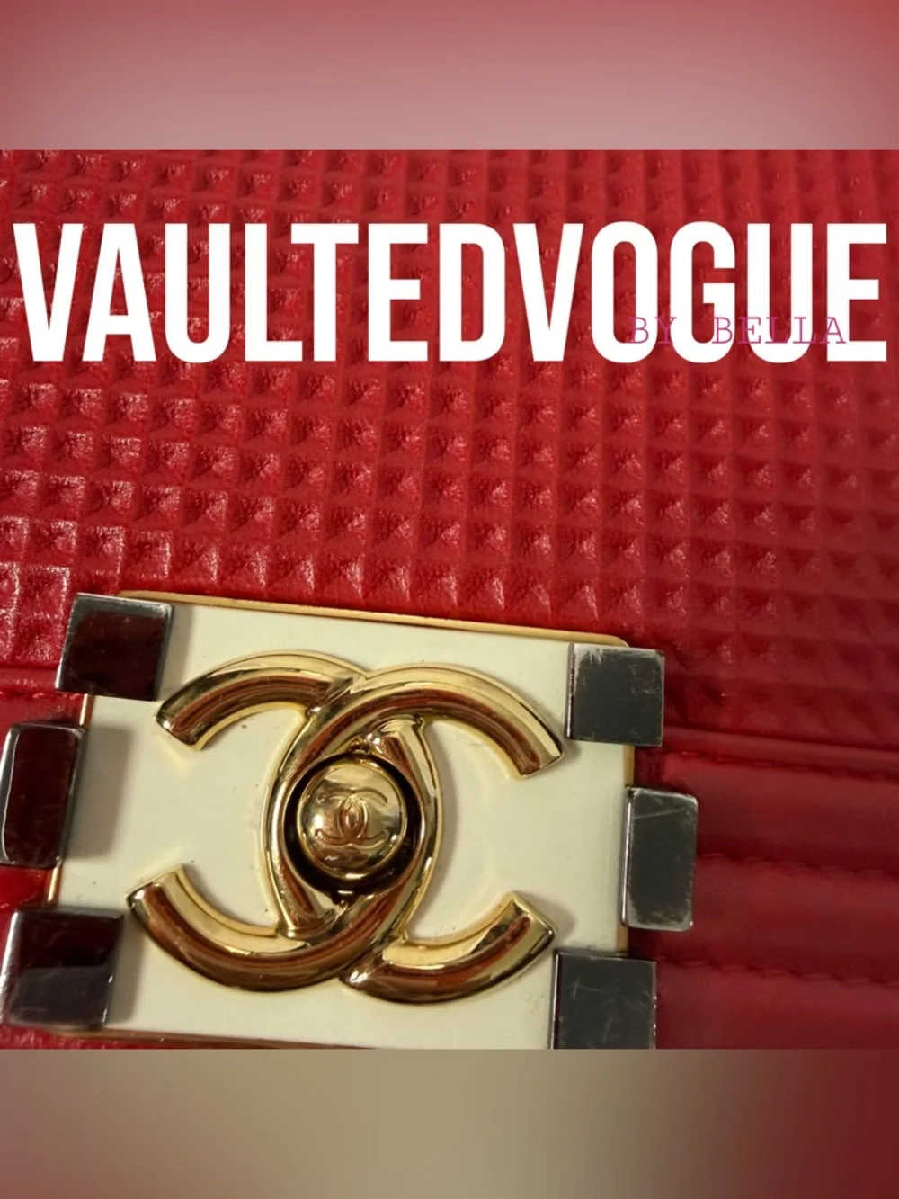 ‼️NOW AVAILABLE‼️ CHANEL Red Quilted Leather Shoulder Boy Bag with Gold Hardware